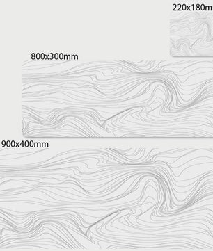 Extra Grote XL Gaming Muismat - Zwart/Wit Abstract Design