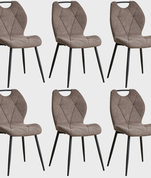 Set Eetkamerstoelen Nordic Stijl - Comfortabel Velvet met Metalen Poten (Per 2, 4 of 6)