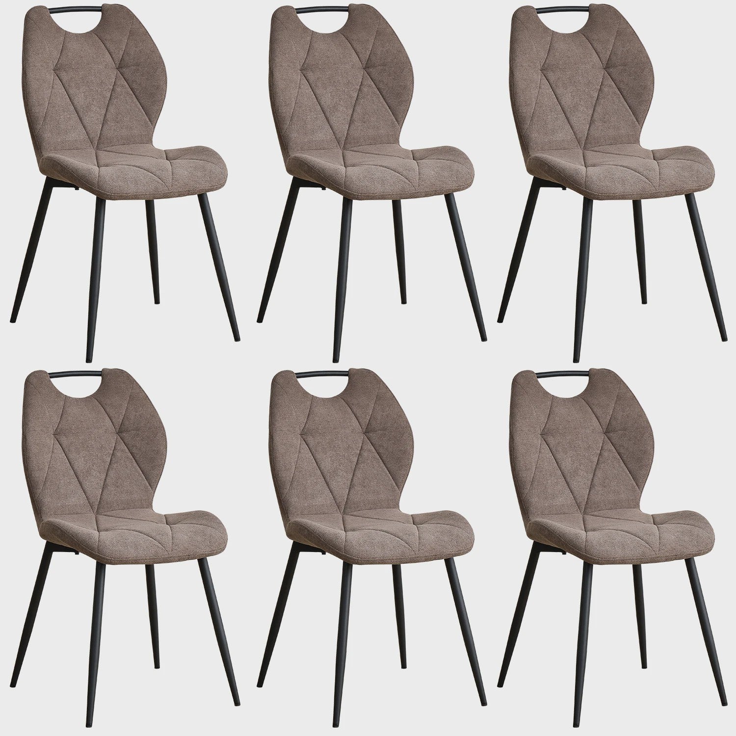 Set Eetkamerstoelen Nordic Stijl - Comfortabel Velvet met Metalen Poten (Per 2, 4 of 6)