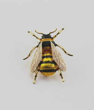 Luxe Bijen Broche met Kristallen - Vintage Baroque Stijl