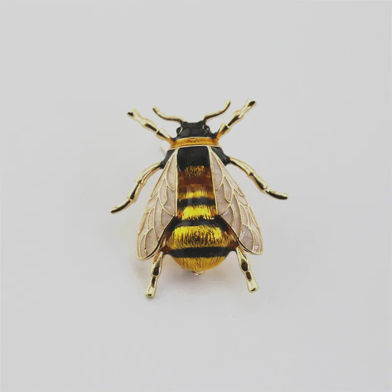 Luxe Bijen Broche met Kristallen - Vintage Baroque Stijl