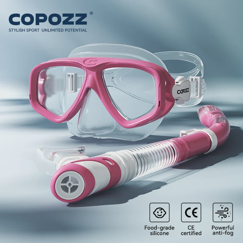 COPOZZ Professioneel Duikmasker & Snorkelset - Anti-condens, Gehard Glas