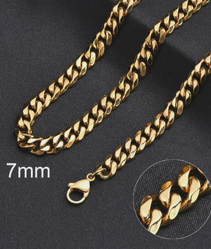Klassieke Cuban Chain Ketting Heren Dames - Roestvrij Staal (3-11mm)