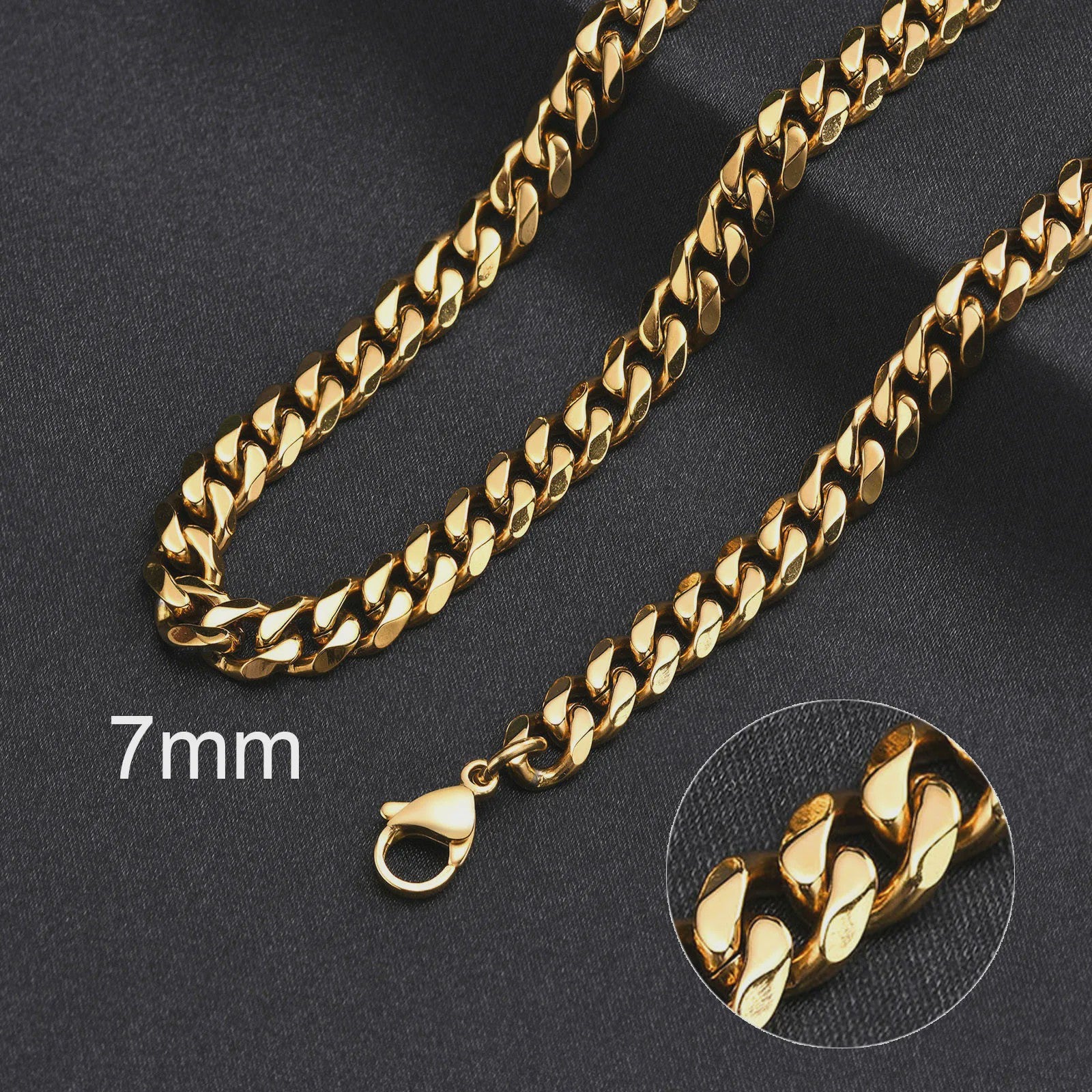 Klassieke Cuban Chain Ketting Heren Dames - Roestvrij Staal (3-11mm)