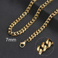Klassieke Cuban Chain Ketting Heren Dames - Roestvrij Staal (3-11mm)