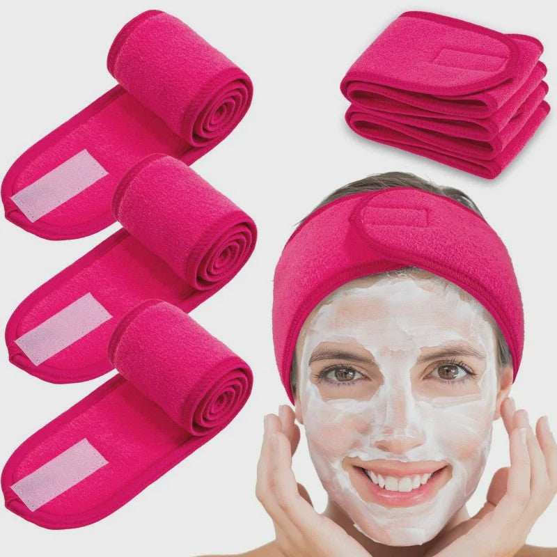 Verstelbare Make-up Haarband (5 Stuks) - Zachte Handdoekstof voor Gezichtsreiniging, Yoga & Spa