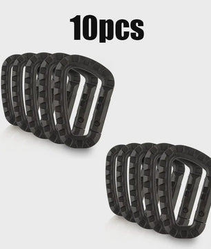 Tactische D-vormige Plastic Karabijnhaak - Set van 5, 10, 15 of 20 stuks - Outdoor & Camping Gear