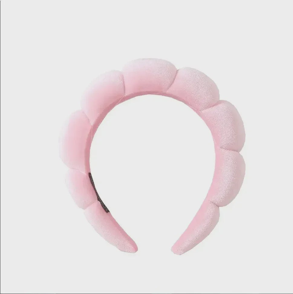 Cosmetische Puffy Hoofdband en Polsbandjes Set - Microfiber voor Gezichtswas & Make-up
