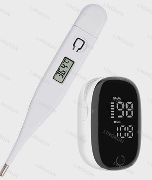 Digitale Medische Thermometer & Vinger Pulse Oximeter - Betrouwbare Lichaamstemperatuur & Zuurstofmeting