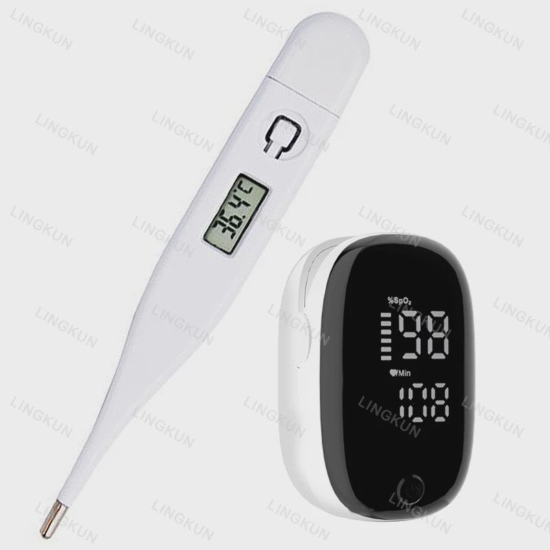 Digitale Medische Thermometer & Vinger Pulse Oximeter - Betrouwbare Lichaamstemperatuur & Zuurstofmeting