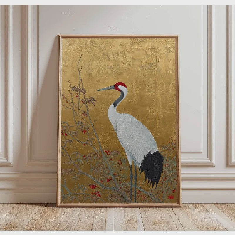 Elegante Japanse Kraanvogels Poster - Aziatische Wanddecoratie op Canvas