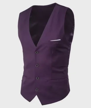Stijlvol Heren Gilet - Slim Fit voor Bruiloft, Feest of Zakelijk