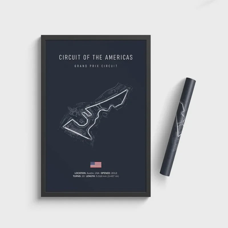 F1 Circuit Poster: Monaco Imola Track Art - Stijlvolle Motorsport Wall Art