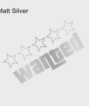 Wanted Vinyl Sticker Set - GTA Stijl Decals voor Auto, Motor & Laptop