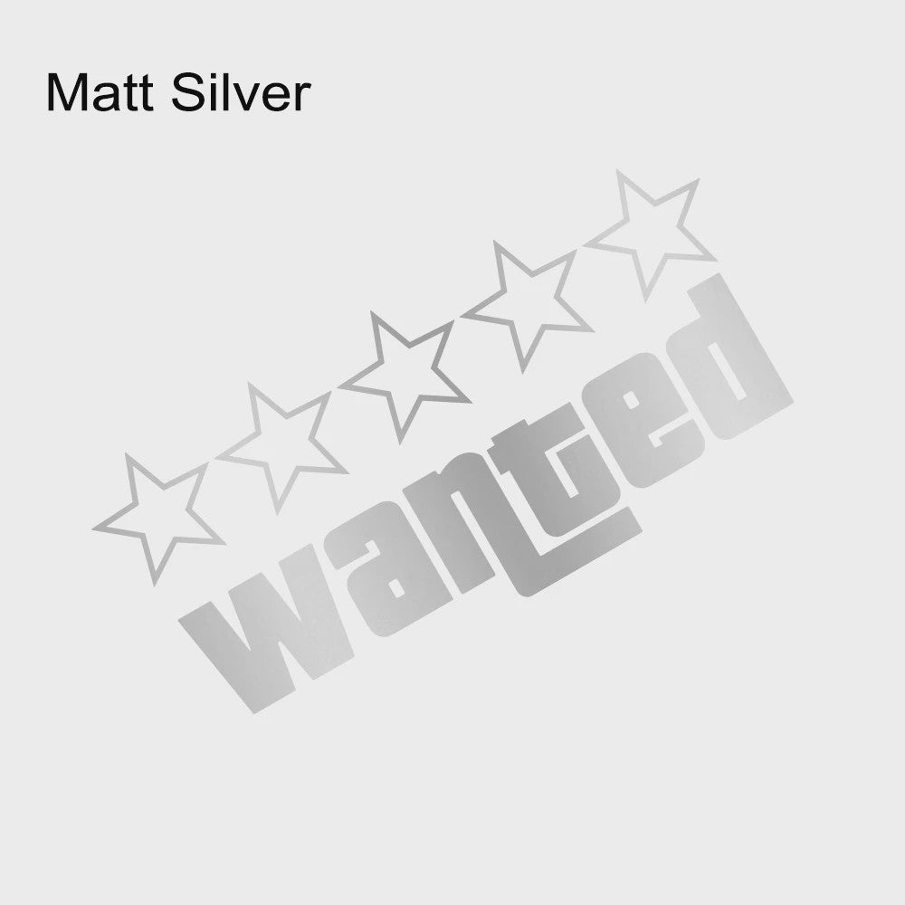 Wanted Vinyl Sticker Set - GTA Stijl Decals voor Auto, Motor & Laptop