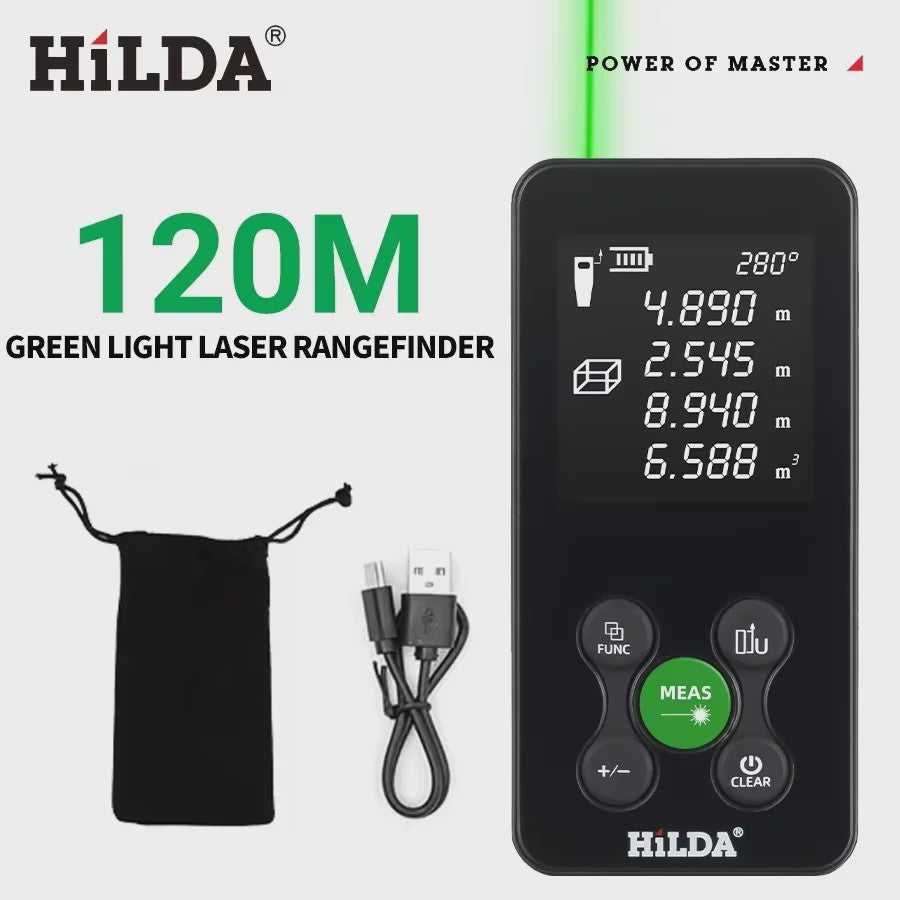 HILDA Digitale Laser Afstandsmeter 50M/100M/120M - Precisie Meetinstrument