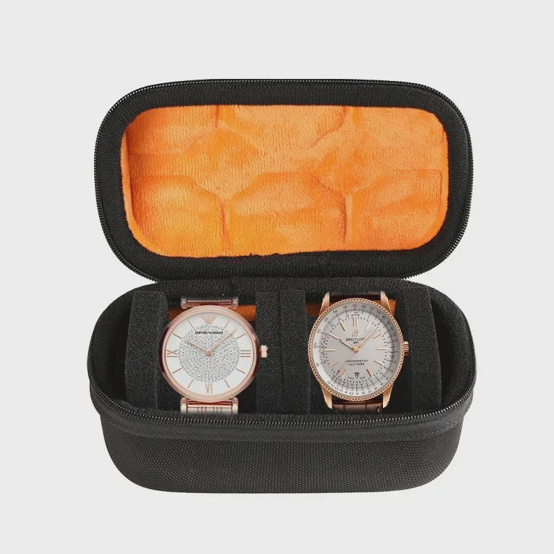 Luxe Horloge Reiskoffer - Harde Rol Organizer met Rode Voering voor 1, 2, 3, 5, 6 of 10 Horloges