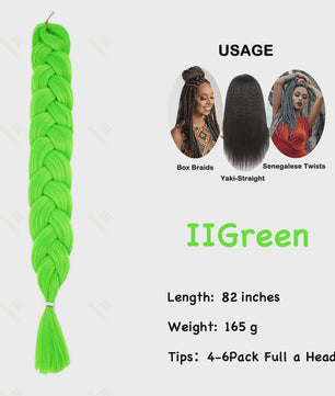 Jumbo Braiding Hair Extensions - 82 inch Synthetisch Vlecht Haar voor Box Braids & Twist