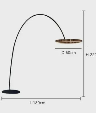 Moderne Gouden Ring Vloerlamp - Minimalistisch Design, Luxe Verlichting voor Woonkamer