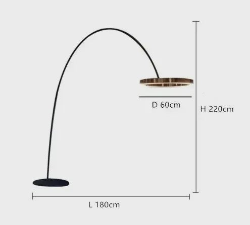 Moderne Gouden Ring Vloerlamp - Minimalistisch Design, Luxe Verlichting voor Woonkamer