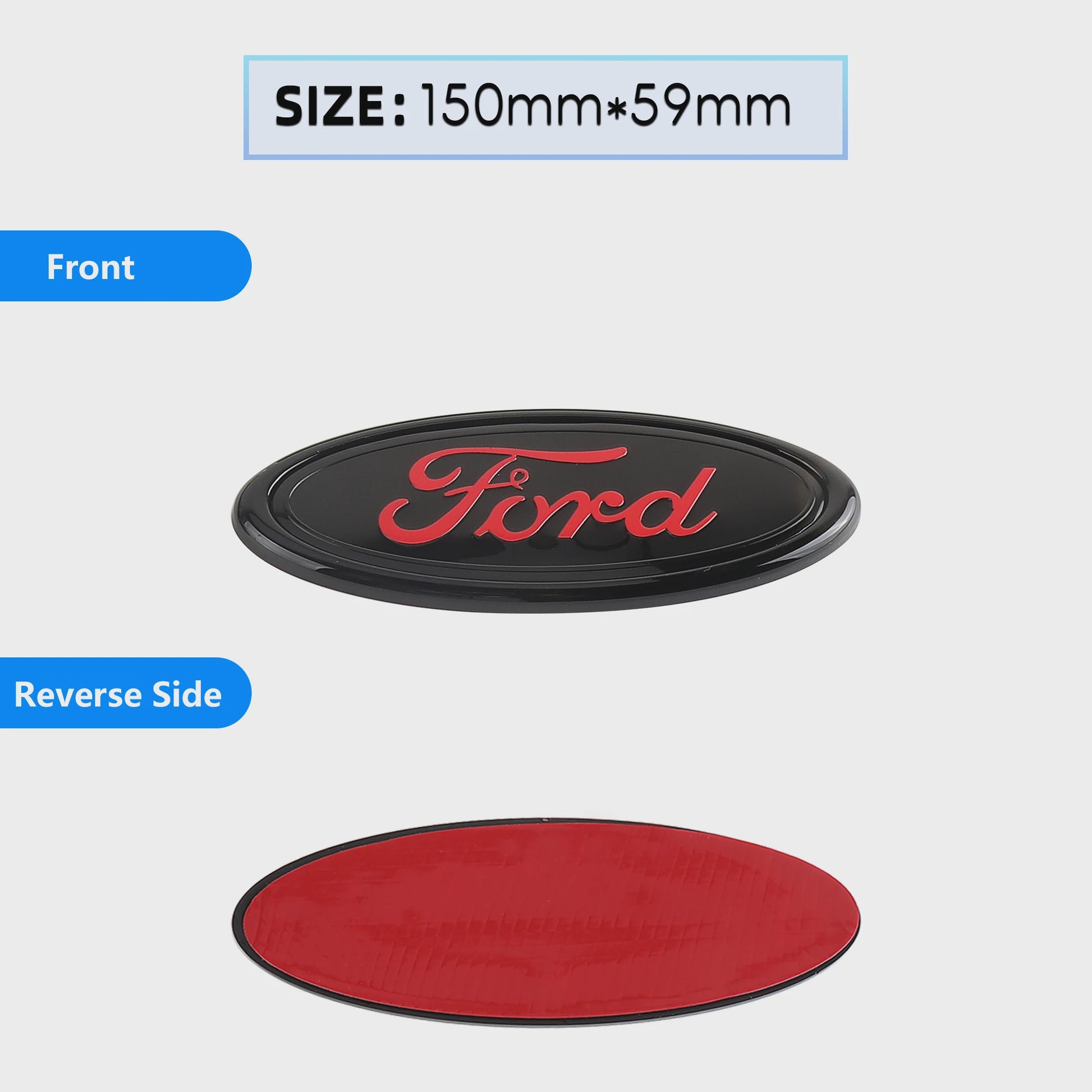 Ford Embleem Stickers - Set van 8 Stuks - Hood, Bonnet & Trunk - Universeel