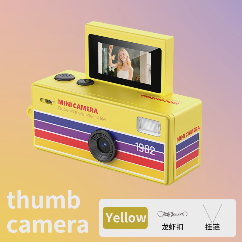 Retro Mini Digitale Camera met Sleutelhanger & Flip Screen - 720P Video Recorder