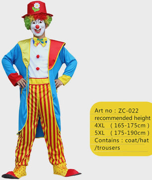 Grappig Clown Kostuum Heren - Joker & Magiër Outfit voor Feest & Optreden