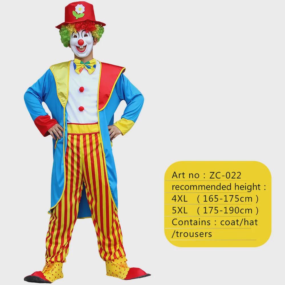 Grappig Clown Kostuum Heren - Joker & Magiër Outfit voor Feest & Optreden