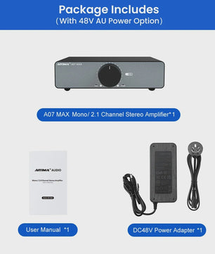 AIYIMA A07 MAX Krachtige Klasse D Versterker - 300W x2 Stereo / 600W Mono
