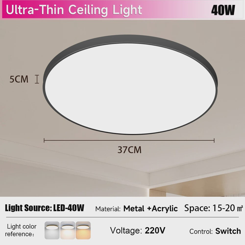 Waterdichte LED Plafondlamp Rond - 18W/30W/40W - IP54 - Badkamer, Keuken, Woonkamer