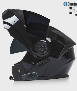 Modulaire Motorhelm Unisex met Dubbel Vizier & Bluetooth - DOT Gecertificeerd
