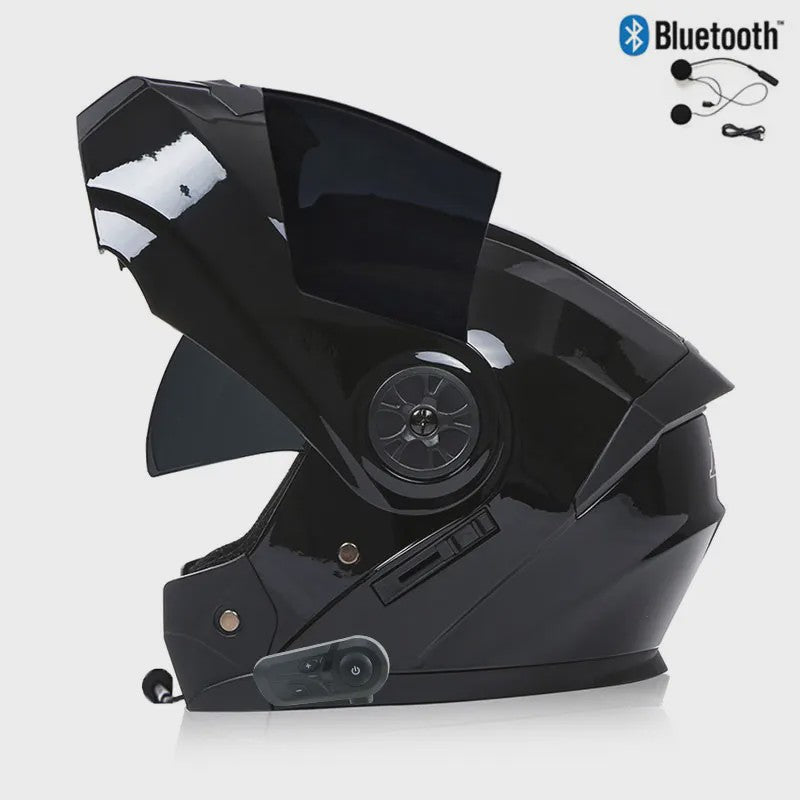Modulaire Motorhelm Unisex met Dubbel Vizier & Bluetooth - DOT Gecertificeerd