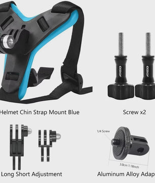 Motorhelm Kinband Mount voor Actiecamera's - GoPro, DJI, Insta360 & Meer