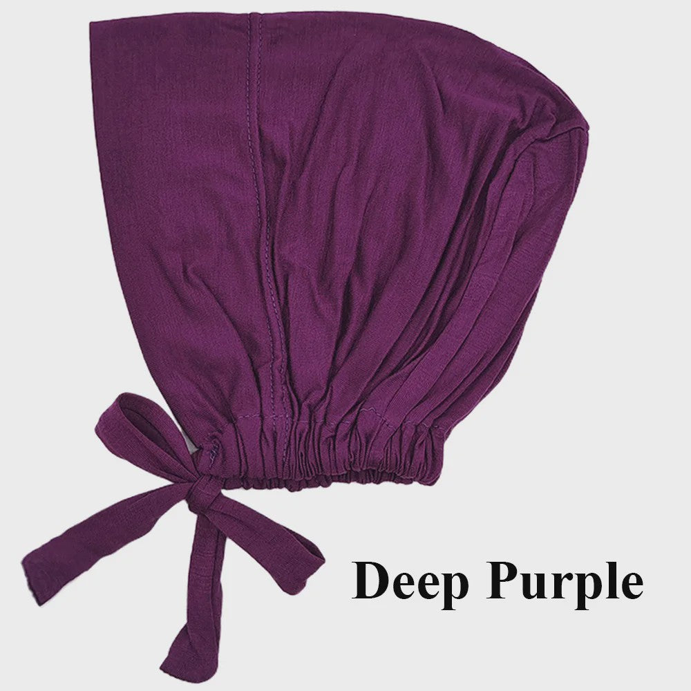 Zachte Modal Binnen Hijab Cap met Strik - Islamitische Turban Hoofddoek