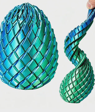 3D Geprint Draken Ei - Flexibel Stressverlichtend Speelgoed & Bureau Decoratie
