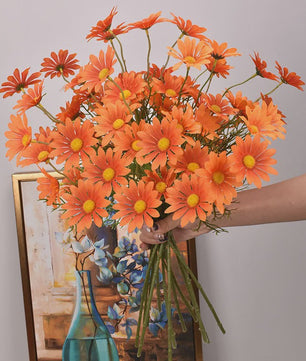 Kunstboeket Margrieten (3/5/10 stuks) - Zijde Kunstbloemen voor Decoratie