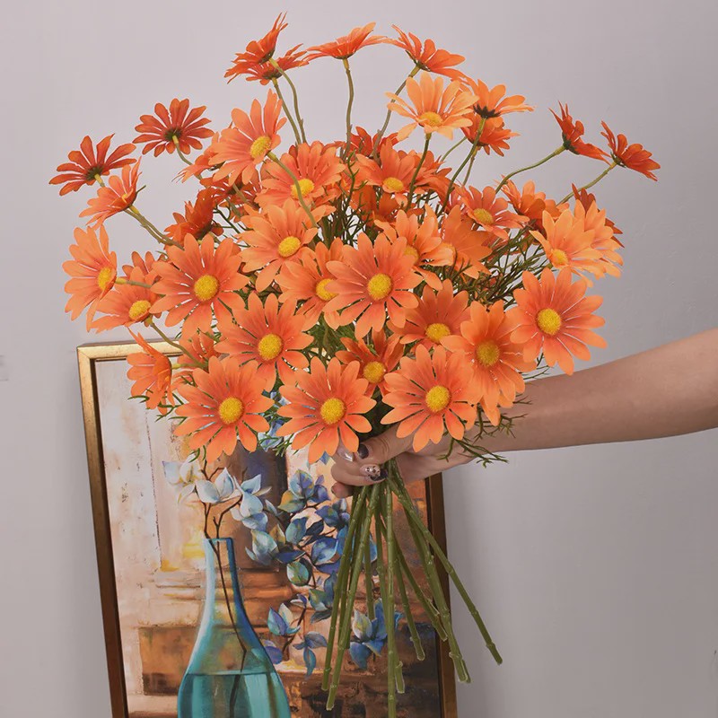 Kunstboeket Margrieten (3/5/10 stuks) - Zijde Kunstbloemen voor Decoratie