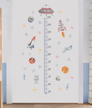 Vrolijke Groeimeter Muursticker met Safari Dieren - Perfect voor de Kinderkamer