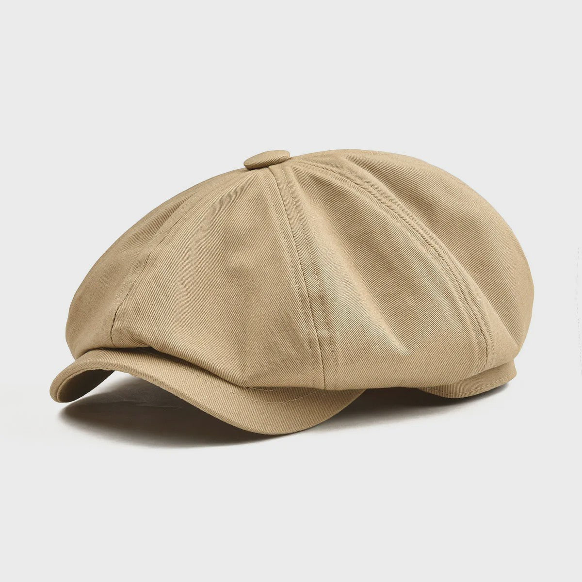 BOTVELA Heren Gatsby Pet van Twill Katoen - Stijlvolle 8-Panel Flat Cap