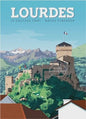 Vintage Poster Collectie: Frankrijk, Spanje, Pyreneeën & Fietsroutes - Wanddecoratie Canvas Prints