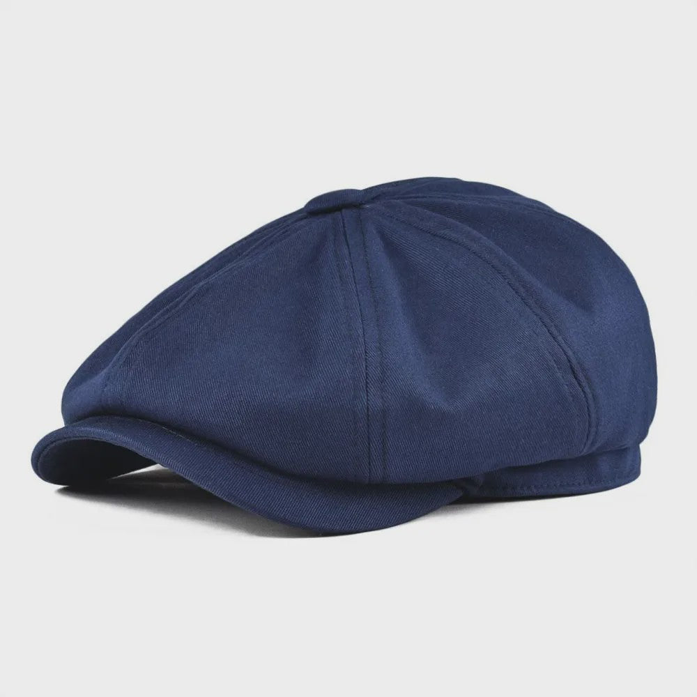 BOTVELA Heren Newsboy Cap - Katoenen Pet met 8 Panelen, Retro Stijl