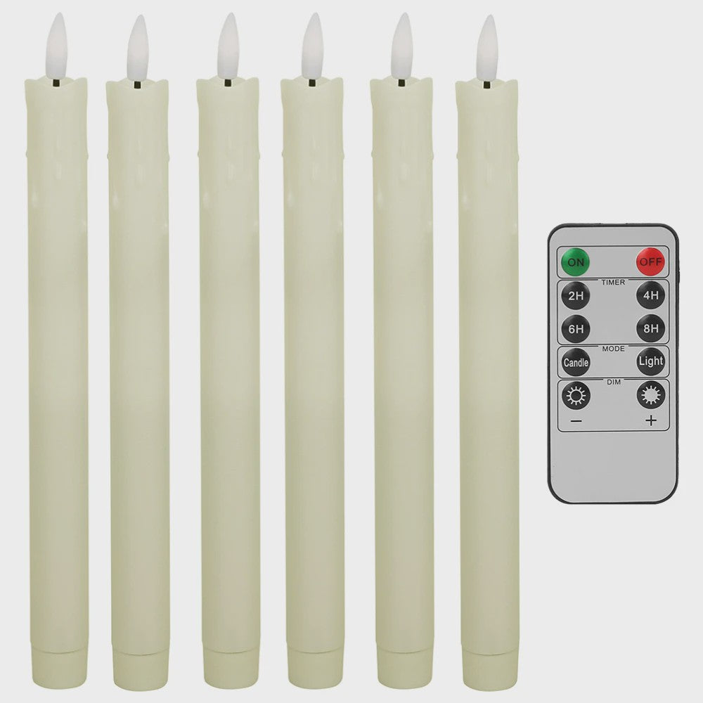 LED Flakkerende Taper Kaarsen 11 inch met Afstandsbediening - Sfeervol en Veilig