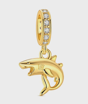 925 Sterling Zilveren Bedel: Gouden Strik met Roze Hart & Kruis met Oog van Horus