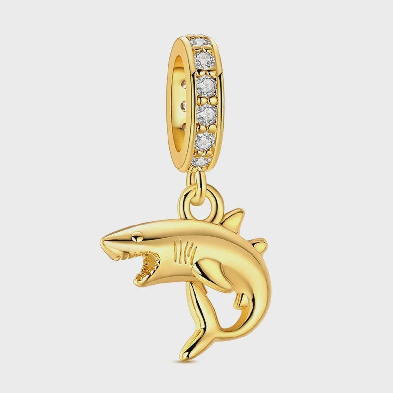 925 Sterling Zilveren Bedel: Gouden Strik met Roze Hart & Kruis met Oog van Horus