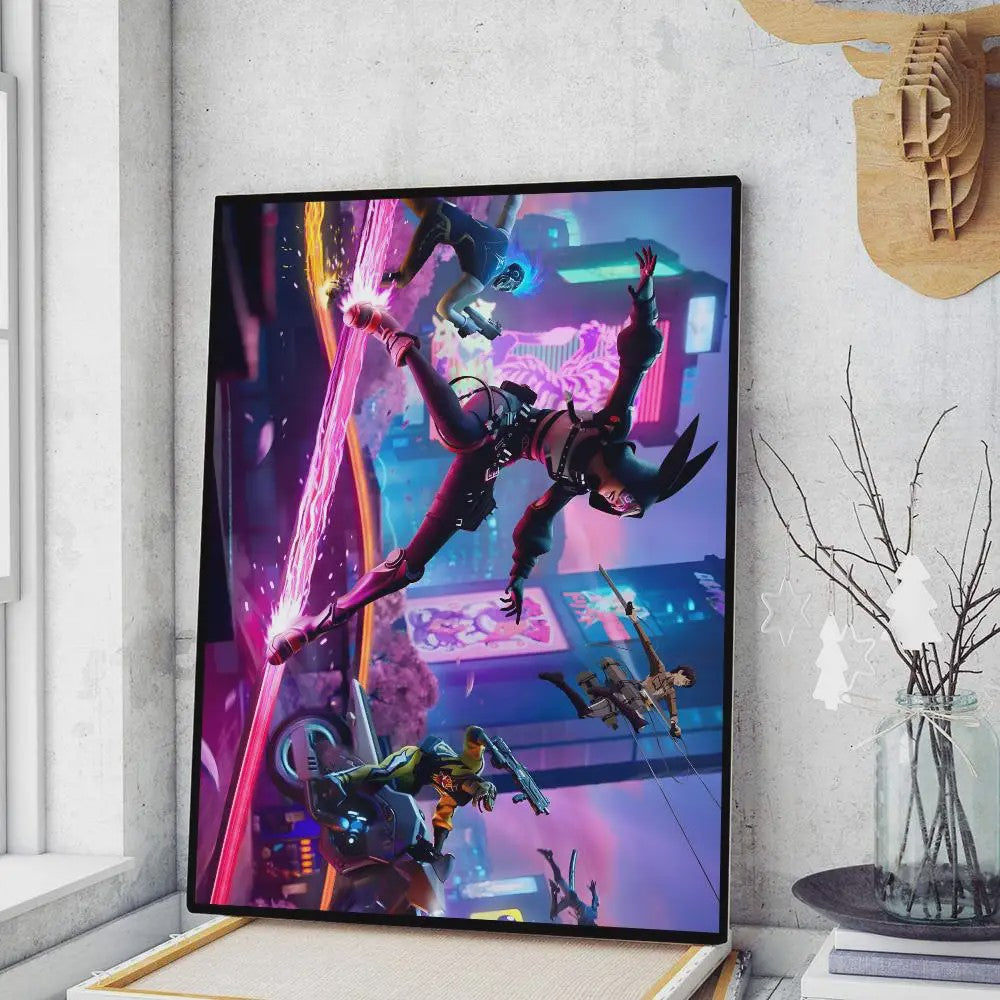 Fortnite Game Poster Canvas Print - Anime Stijl Wanddecoratie