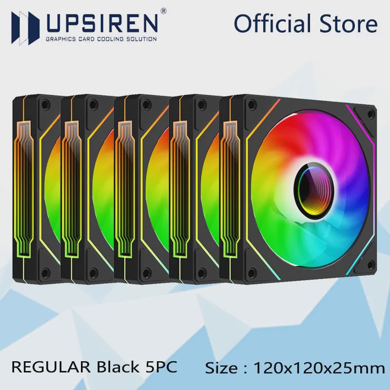 UPSIREN UF-1 PRISM 4 PRO 12cm ARGB PWM PC Ventilator - Stille Koeling met Grote Luchtstroom