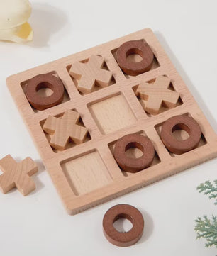 Houten Montessori Boter-kaas-en-eieren Spel: Interactieve Puzzel voor Kinderen - Educatief en Hersentrainend Speelgoed