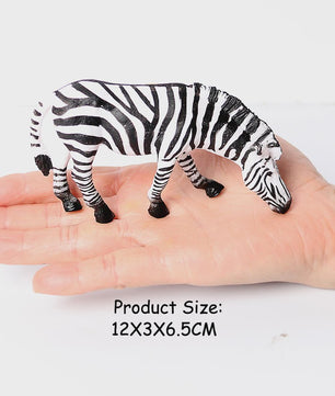 Realistische Wilde Dieren Figuren Set: Okapi, Giraf, Gnu & Zebra - Educatief Speelgoed voor Kinderen