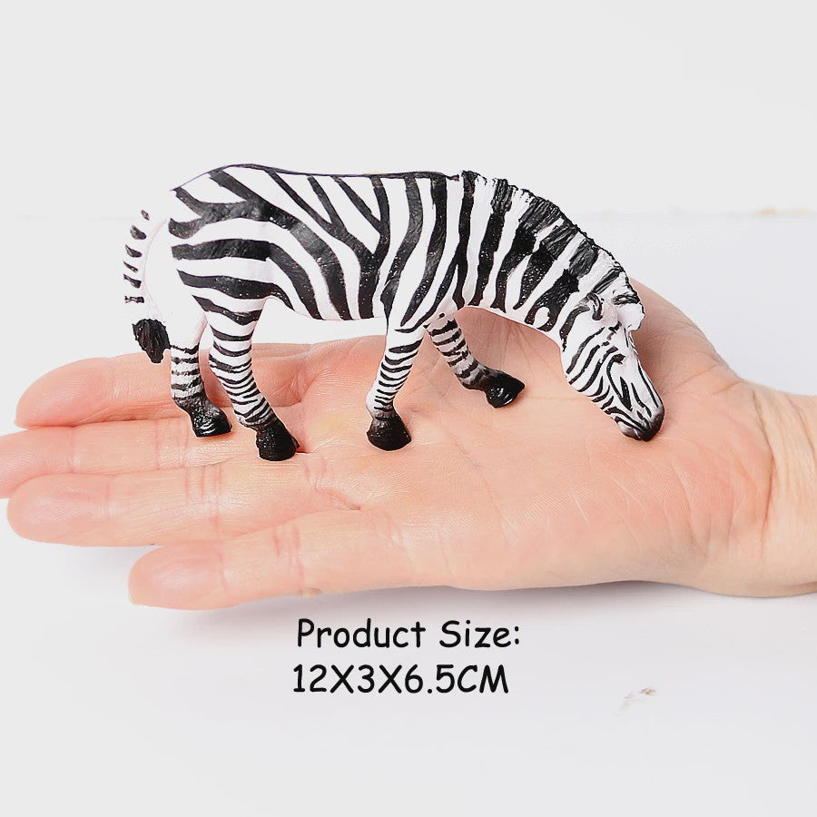 Realistische Wilde Dieren Figuren Set: Okapi, Giraf, Gnu & Zebra - Educatief Speelgoed voor Kinderen