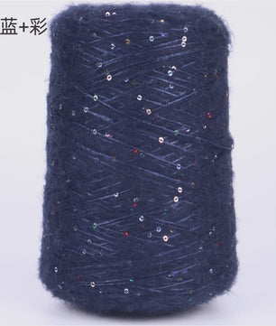 Zacht Pluche Mohair Garen met Pailletten - Kleurrijk Brei-, Haak- en Naaigaren (520g)